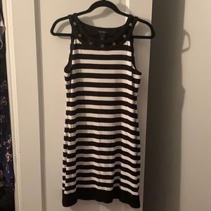 WHBM Black & White Dress, Size Small